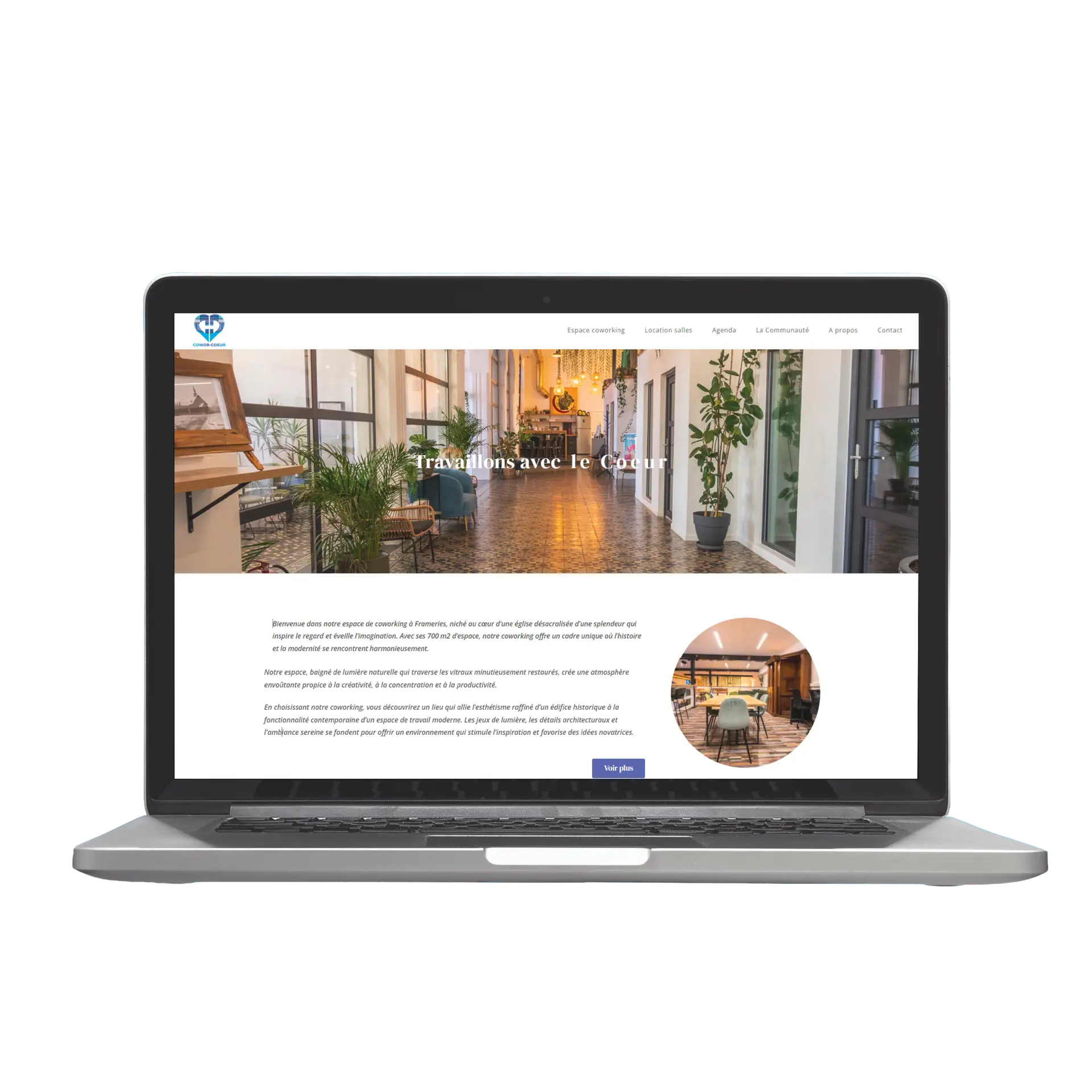 Mockup du site Internet Cowor-Coeur